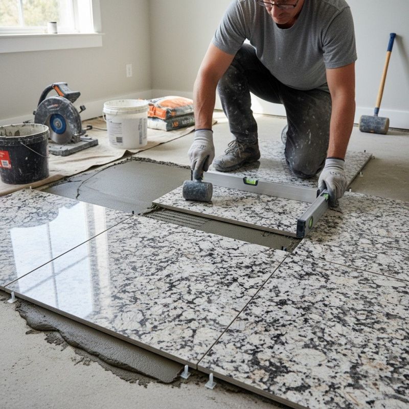 Stone Floor Installation