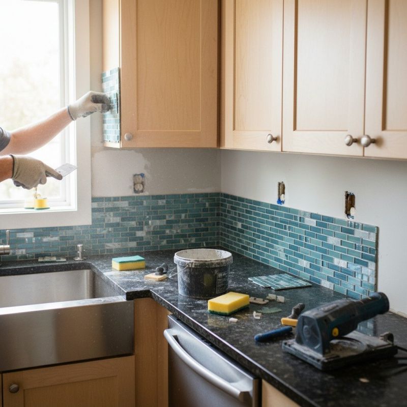 Tile Backsplash Installation